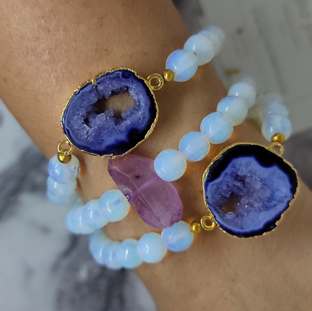 Geode bracelets  handmade  by me